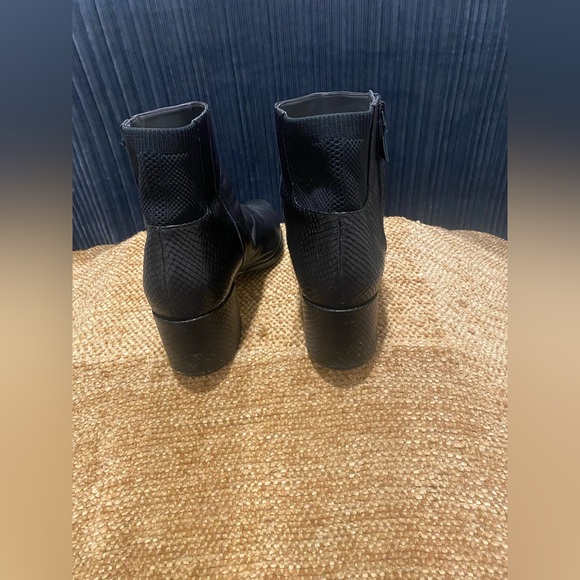 Black Leather Ankle Boots - Picture 2 of 3